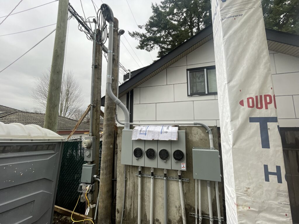 Temporary and secondary private pole install Vancouver Island